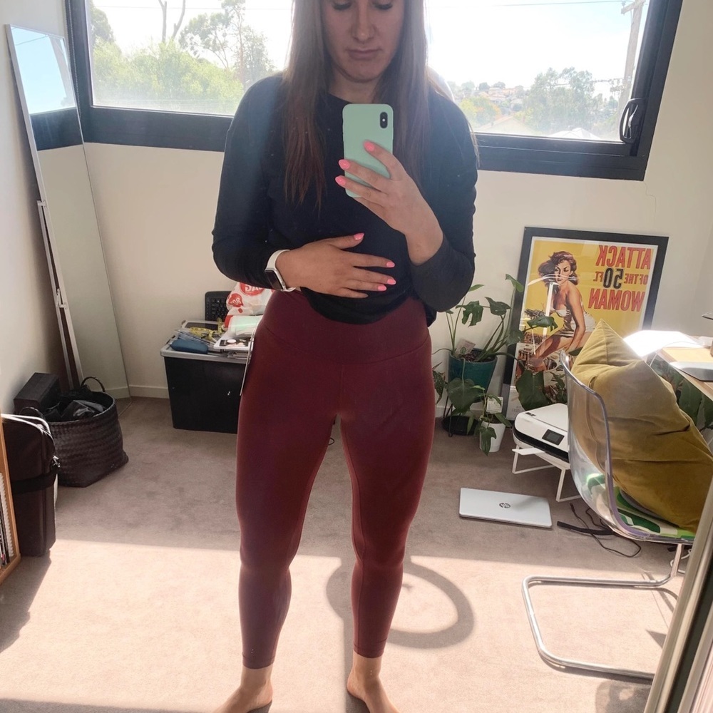 Lululemon Align HR leggings 28” Red Merlot